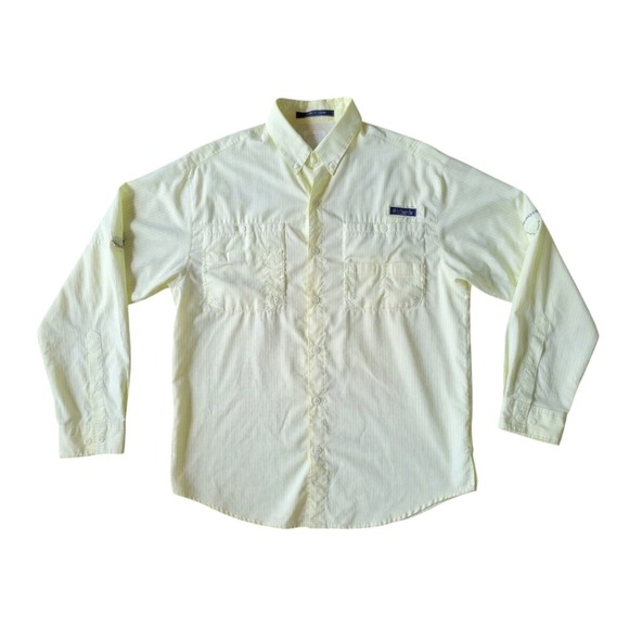 Columbia Other - Columbia PFG Fishing Shirt SZ Large Long Sleeve Yellow Super Tamiami